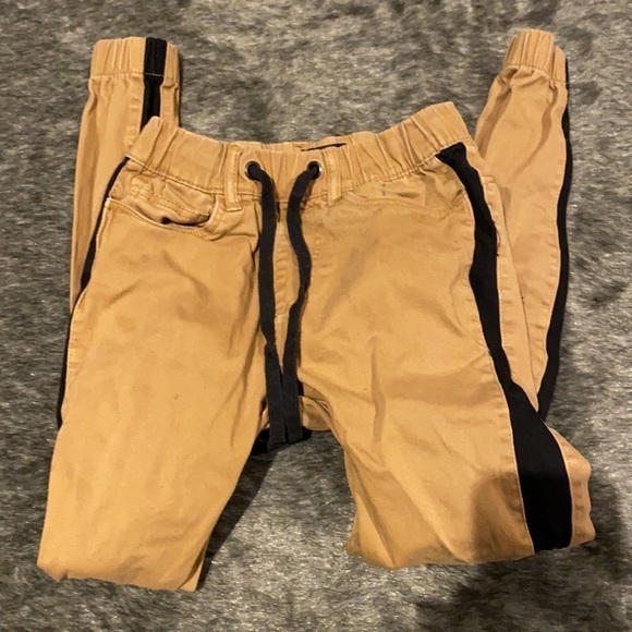 Bluenotes denim khaki black trim boys slim joggers pants Sz  XS - Picture 9 of 12